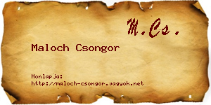Maloch Csongor névjegykártya